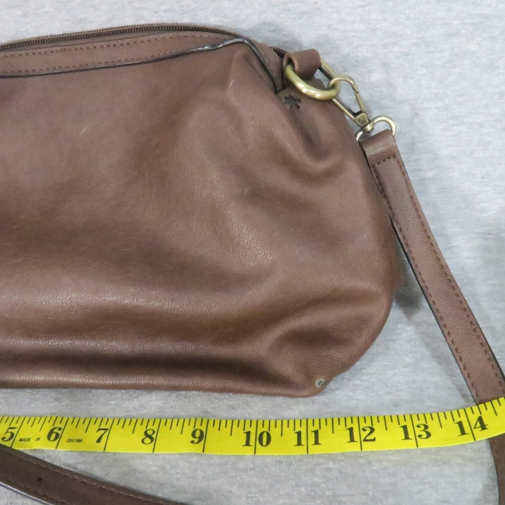 Joy Susan Vegan Leather Crossbody Bag Brown Mustard Yellow Clutch Pouch Lot of 2 - Picture 7 of 16